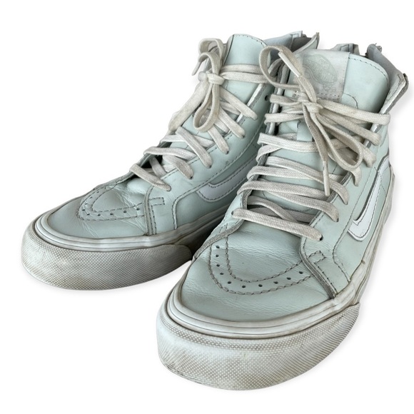 VANS leather sk8 hi rear zip shoes - Picture 3 of 10